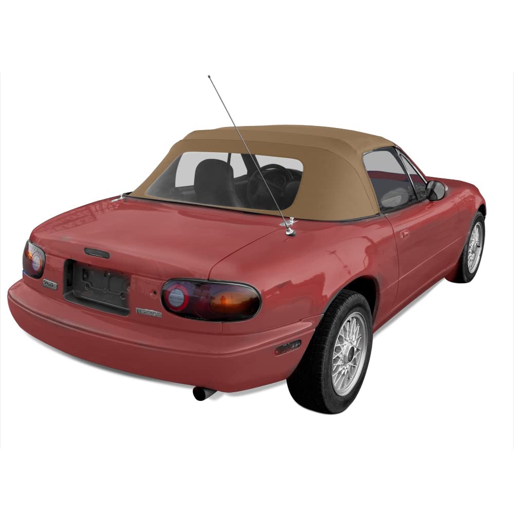 Compatible With Mazda Miata Convertible Top With Plastic Window Tan Cabrio 1990-2005